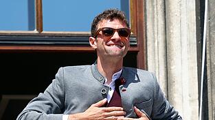 Thomas Müller sagte seinen Fans wiederholt Danke.