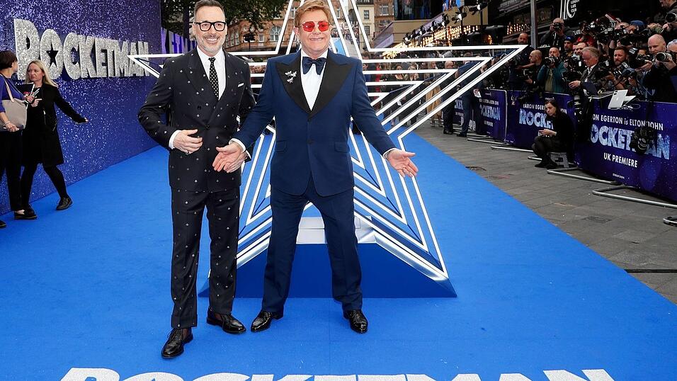 Elton John und sein Mann David Furnish bei einer &laquo;Rocketman&raquo;-Pr&auml;sentation im Mai 2019 in London. (Archivbild)