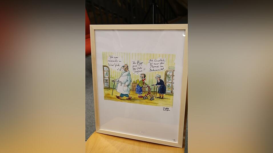 Einer der Cartoons aus Peter Gaymanns Reihe 'Demensch'. Sie sollen bald ausgestellt werden.