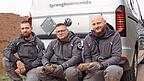 Fabian Höll, Sebastian Kraatz und Claudio Linschun (von links) vom Sprengkommando Nürnberg mit den beiden entschärften Exemplaren. Fabian Höll, Sebastian Kraatz und Claudio Linschun (von links) vom Sprengkommando Nürnberg mit den beiden entschärften Exemplaren.