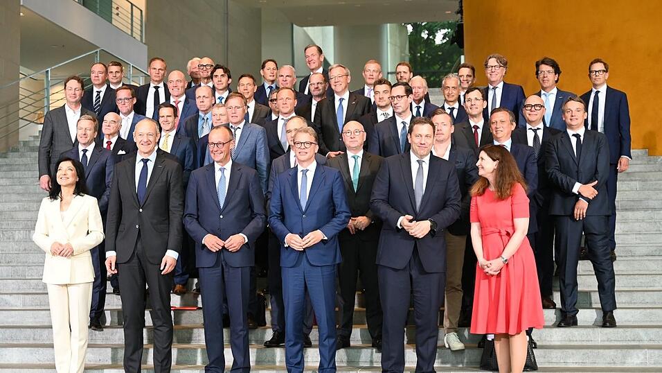 Die Initiative &laquo;Made for Germany&raquo;, hier beim ersten Treffen im Juli 2025 im Kanzleramt, will Hunderte Milliarden in Deutschland investieren. (Archivbild)