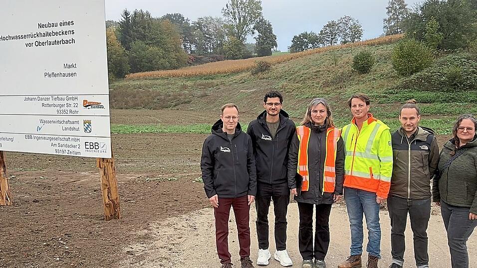 Das R&uuml;ckhaltebecken in Oberlauterbach ist fertiggestellt.