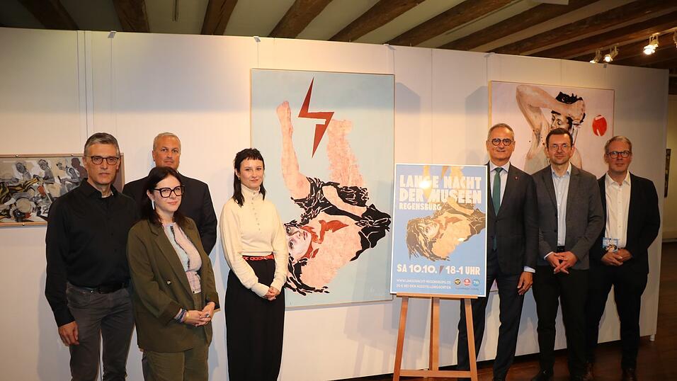 Matthias Schlier (von links), Caroline-Sophie Eberling, David Boppert, Barbara Muhr, Wolfgang Dersch, Lorenz Baibl und Sebastian Karnatz bei der Pressekonferenz zur Museumsnacht. Matthias Schlier (von links), Caroline-Sophie Eberling, David Boppert, Barbara Muhr, Wolfgang Dersch, Lorenz Baibl und Sebastian Karnatz bei der Pressekonferenz zur Museumsnacht.