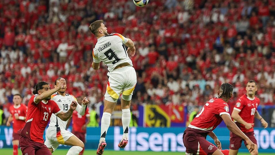 Niclas Füllkrug trifft bei der EM 2024 zum 1:1 gegen die Schweiz. (Archivbild)