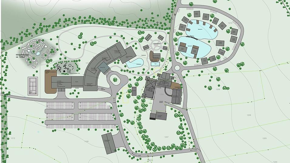 Im Juni hat Franz Brummer das Projekt 'Vilstal Wellness- und Erlebnisresort' im Vilsbiburger Stadtrat vorgestellt. Der Geschäftsführer des Hotelbauunternehmens Appia Contract GmbH sprach von einem Resort, das für die gesamte Region eine 'beispiellose Strahlkraft' entfalte. Damit ist jetzt Schluss, bevor es begonnen hat. Der Stadtrat entschied sich am Dienstag dafür, das Bauleitverfahren nicht auf den Weg zu bringen. Das auf der Grafik dargestellte Resort wird es in Haubenberg nicht geben. Im Juni hat Franz Brummer das Projekt 'Vilstal Wellness- und Erlebnisresort' im Vilsbiburger Stadtrat vorgestellt. Der Geschäftsführer des Hotelbauunternehmens Appia Contract GmbH sprach von einem Resort, das für die gesamte Region eine 'beispiellose Strahlkraft' entfalte. Damit ist jetzt Schluss, bevor es begonnen hat. Der Stadtrat entschied sich am Dienstag dafür, das Bauleitverfahren nicht auf den Weg zu bringen. Das auf der Grafik dargestellte Resort wird es in Haubenberg nicht geben.