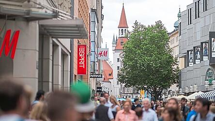 Etwa 150 neue B&auml;ume in der M&uuml;nchner Fu&szlig;g&auml;ngerzone sollen einbezogen werden.