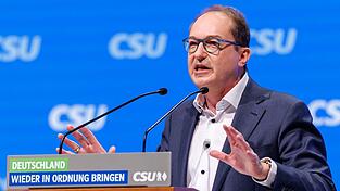 Alexander Dobrindt (CSU) findet klare Worte für SPD und Grüne. (Archivbild)