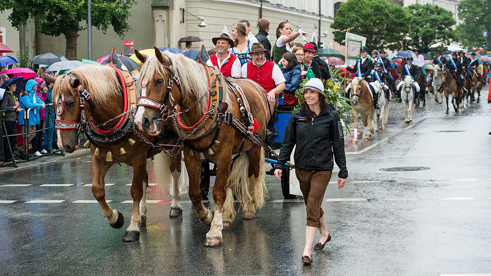 Alle Bilder dazu finden Sie hier.Foto: Mathias AdamBilder vom verregneten Volksfestauszug. Alle Bilder dazu finden Sie hier.Foto: Mathias AdamBilder vom verregneten Volksfestauszug.