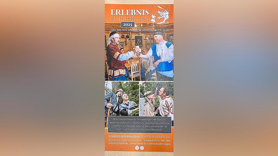 Mit diesem Flyer wird ab sofort für die drei Erlebnisführungen geworben. Darauf finden sich alle Infos dazu. Sie liegen an den gängen Stellen sowie in der Tourist-Info auf. Mit diesem Flyer wird ab sofort für die drei Erlebnisführungen geworben. Darauf finden sich alle Infos dazu. Sie liegen an den gängen Stellen sowie in der Tourist-Info auf.