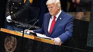 In seiner Rede vor der UN-Vollversammlung drohte Donald Trump Russland auch mit harten Sanktionen.