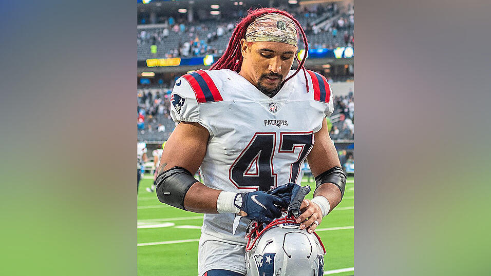 Deutscher in den Playoffs: Jakob Johnson von den New England Patriots.