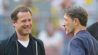 Wünschen Jamal Musiala alles Gute: Lars Ricken (l) und Niko Kovac. (Archivbild) Wünschen Jamal Musiala alles Gute: Lars Ricken (l) und Niko Kovac. (Archivbild)