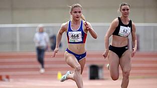 Siegerin &uuml;ber 60 Meter: Die Landshuterin Veronika Miller.