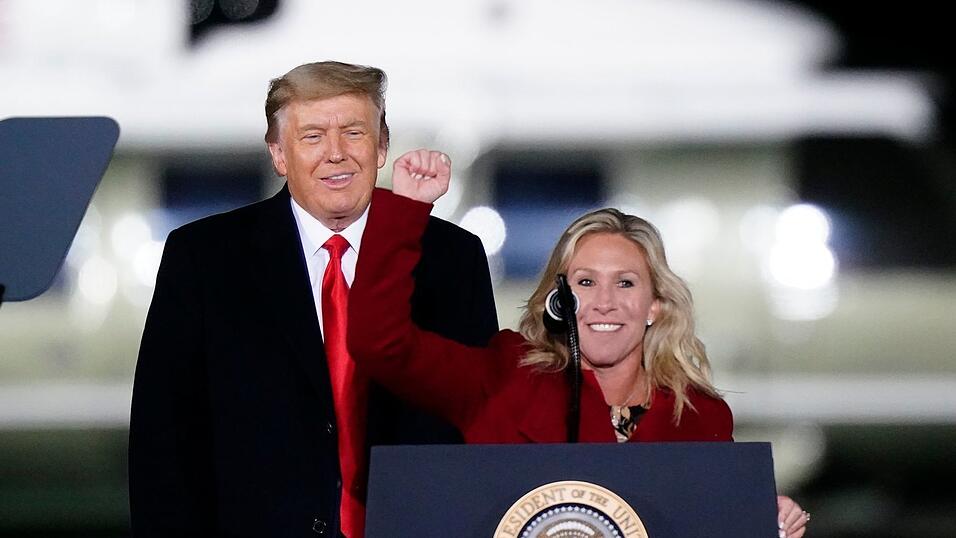 Bild aus glücklicheren Zeiten: «Die Partei gehört ihm», sagte Greene einst über Trump. (Archivbild) Bild aus glücklicheren Zeiten: «Die Partei gehört ihm», sagte Greene einst über Trump. (Archivbild)