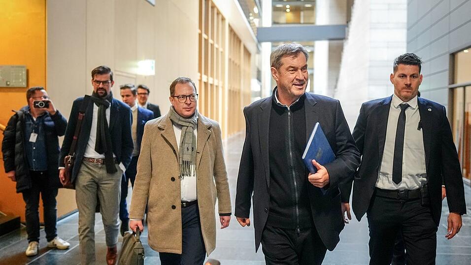 Für die Union traf unter anderem der CSU-Vorsitzende Markus Söder ein.