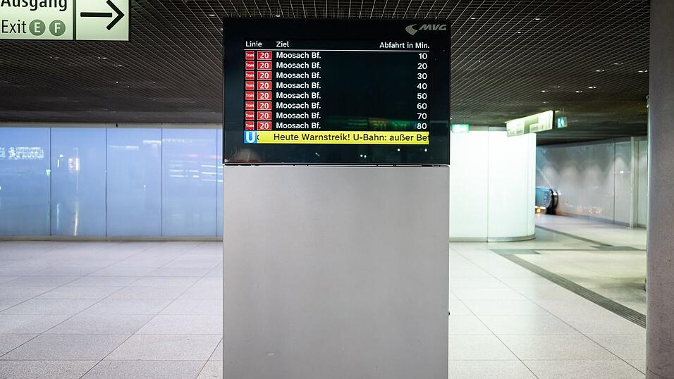 Eine Anzeigetafel in M&uuml;nchen.