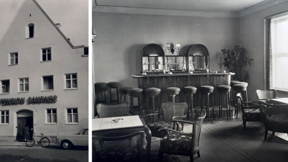 Die gut geführte Frühstücks-Pension Sandner, deren Gebäude denkmalgeschützt ist, war schlicht, aber zeitgemäß eingerichtet. Die gut geführte Frühstücks-Pension Sandner, deren Gebäude denkmalgeschützt ist, war schlicht, aber zeitgemäß eingerichtet.