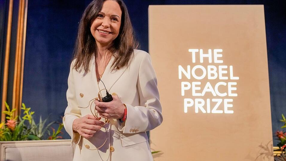 Bekam den Nobelpreis im vergangenen Jahr: die venezolanische Oppositionsführerin María Corina Machado. (Archivbild) Bekam den Nobelpreis im vergangenen Jahr: die venezolanische Oppositionsführerin María Corina Machado. (Archivbild)