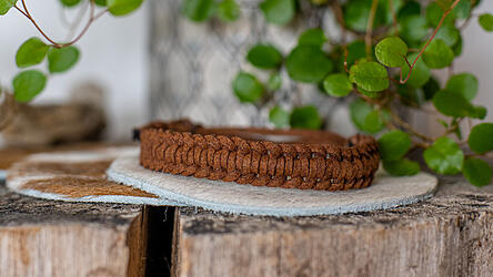 So sieht das fertige Armband aus.