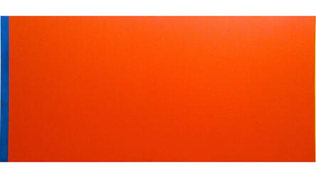 Ein blauer und gelber Strich und eine gro&szlig;e, rote Fl&auml;che in der Mitte: Auf den ersten Blick besteht das Werk &bdquo;Who&rsquo;s Afraid of Red, Yellow and Blue III&ldquo; von Barnett Newman nicht aus mehr Elementen.