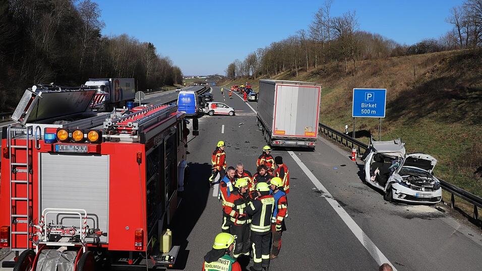 An dem Unfall waren sieben Fahrzeuge beteiligt.&nbsp;