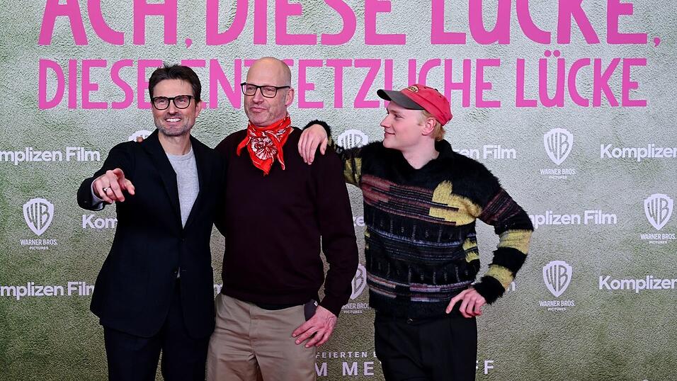 Regisseur Simon Verhoeven, der 'echte' Joachim Meyerhoff und sein Darsteller Bruno Alexander bei der Premiere.