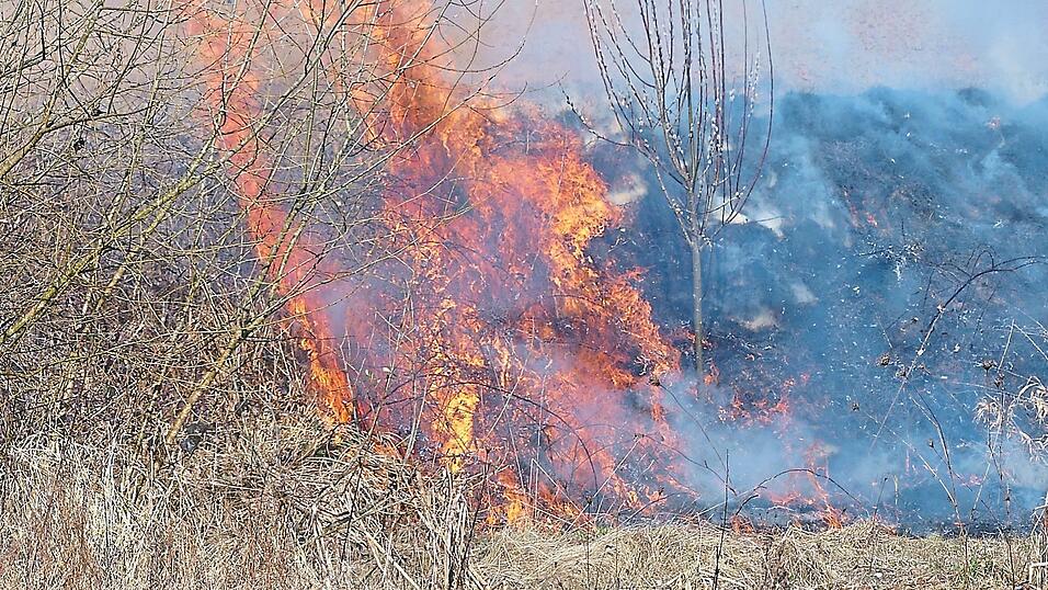 Die Flammen waren von Weitem zu sehen.