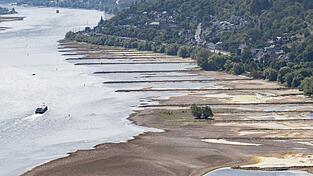 Wegen niedriger Pegelstände ist die Binnenschifffahrt in vielen Flüssen wie hier im Rhein derzeit massiv eingeschränkt. Wegen niedriger Pegelstände ist die Binnenschifffahrt in vielen Flüssen wie hier im Rhein derzeit massiv eingeschränkt.