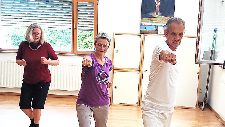 Der Kursleiter Dr. Gholamreza Samii (rechts) zeigt den Teilnehmern, wie die Übungen ausgeführt werden. Der Kursleiter Dr. Gholamreza Samii (rechts) zeigt den Teilnehmern, wie die Übungen ausgeführt werden.