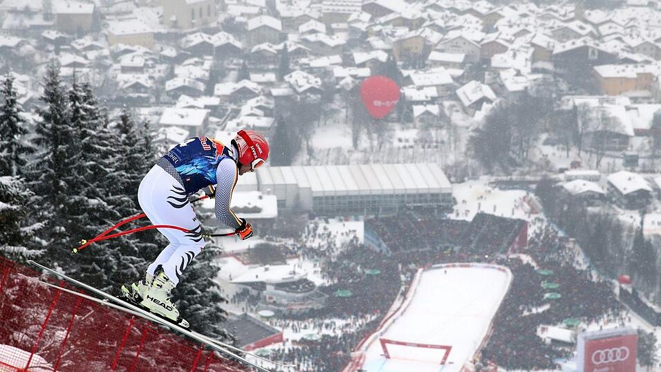 NACH EINER MUTIGEN FAHRT belegt der Deutsche Josef Ferstl Rang sieben in Kitzb&uuml;hel.