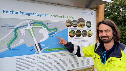 Der Wanderf&uuml;hrer: Sascha Lorenz verantwortet die modernste &ouml;kologische Ausgleichsma&szlig;nahme an der Isar, die Fischaufstiegsanlage.