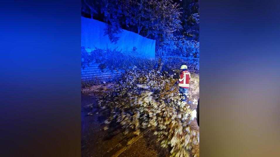 Mehr als 40 Eins&auml;tze hatten die L&ouml;schz&uuml;ge der Landshuter Feuerwehr im Zuge des Unwetters zu absolvieren.