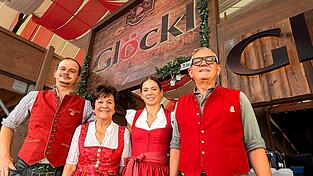 Drei Generationen Gl&ouml;ckl-Familiendynastie: (von links) Alfred Josef, Inge, Elena und Alfred Senior.