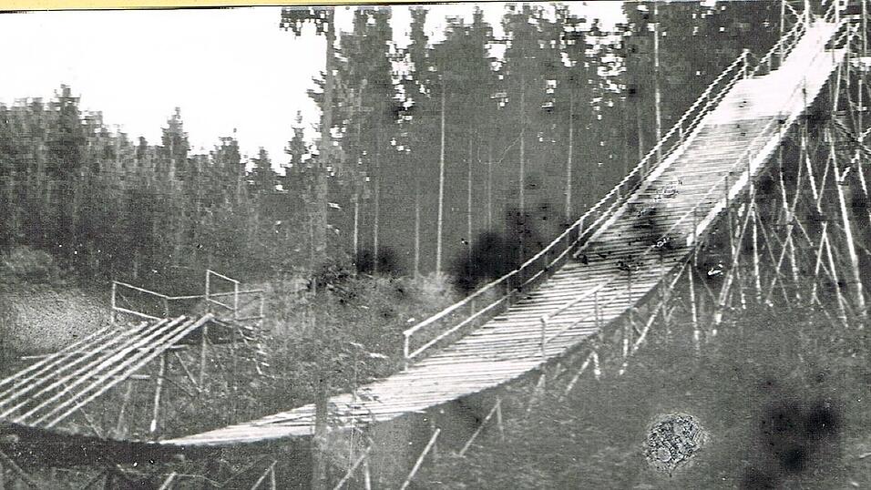 Die K30-Schanze des SC Auerbach erbaut im Jahr 1953.