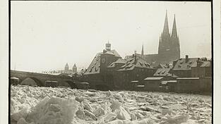 Eisstoß vor Regensburg im Jahr 1929