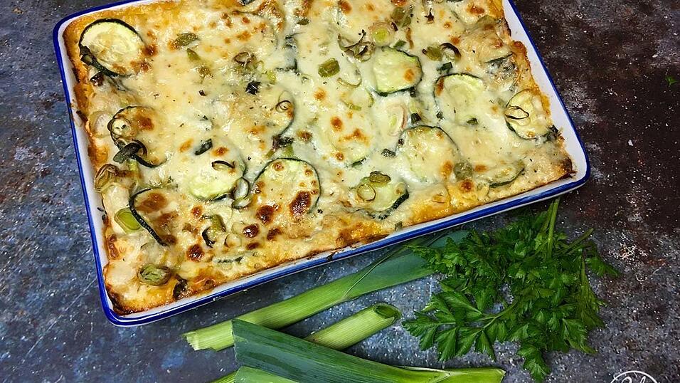So sieht die fertige Zucchini-Lasagne aus. So sieht die fertige Zucchini-Lasagne aus.
