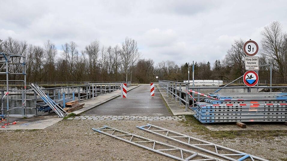 Die Br&uuml;cke &uuml;ber den Mittlere-Isar-Kanal bei Hofham wird w&auml;hrend der Bauma&szlig;nahme gesperrt sein.