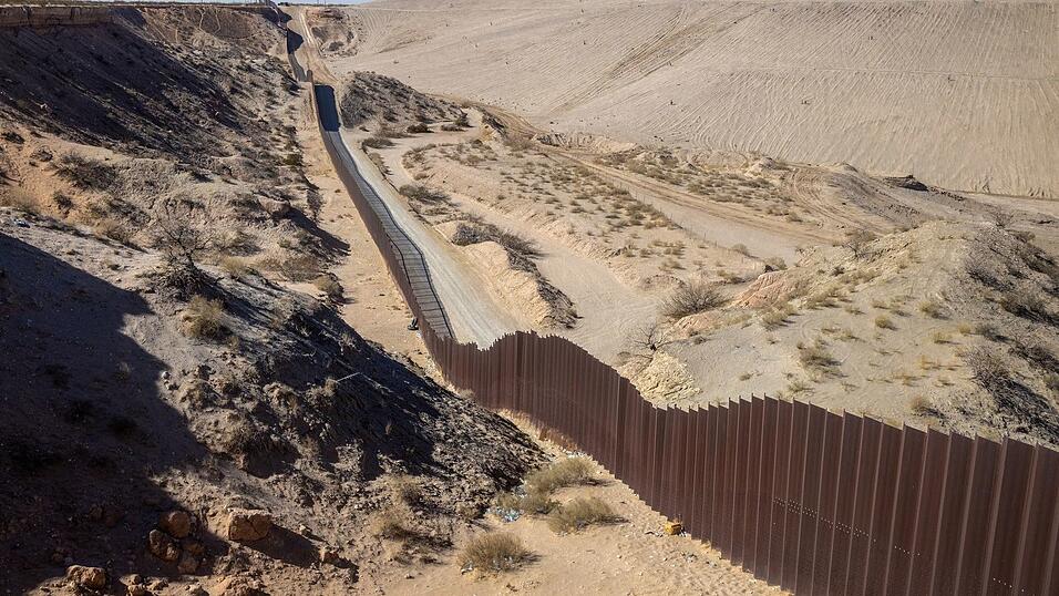 Die Grenzmauer zwischen Ciudad Juárez und dem US-Bundesstaat Texas.
