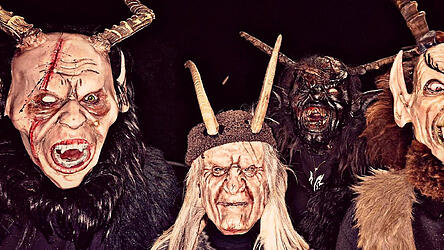 Die Krampusse der „Wörthinger Saudeifen“.