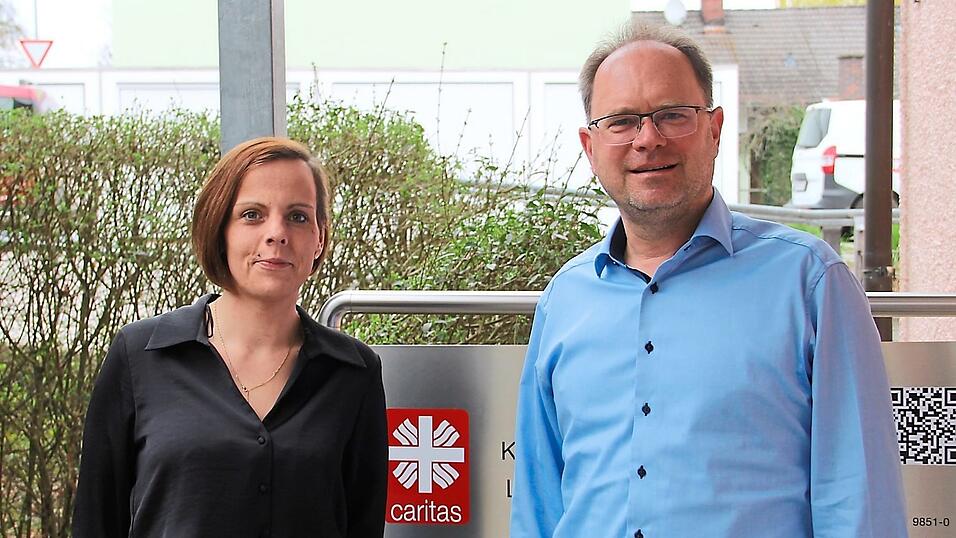 Seit Februar ist Nathalie Messerklinger neue Pflegedienstleitung der Caritas Landau. Professionelle Pflege ist der falsche Bereich, um zu sparen, finden sie und Caritas-Gesch&auml;ftsf&uuml;hrer Martin Hohenberger.