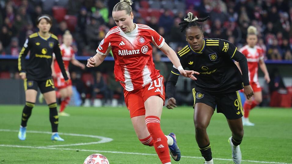 Verteidigerin mit Offensivdrang: Bayern-Spielerin Franziska Kett (l). (Archivbild)