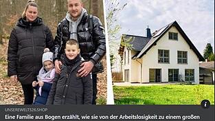 Mit dieser Vorschau verleitet der Link in den sozialen Medien zum Klick. Nicht nur die Seite, sondern auch das Bild ist ein Schwindel. Es handelt sich um die Familie Lorenz, die regelmäßig in der Dokusoap 'Goodbye Deutschland' in Erscheinung getreten sind. Mit dieser Vorschau verleitet der Link in den sozialen Medien zum Klick. Nicht nur die Seite, sondern auch das Bild ist ein Schwindel. Es handelt sich um die Familie Lorenz, die regelmäßig in der Dokusoap 'Goodbye Deutschland' in Erscheinung getreten sind.