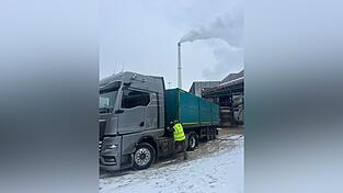 Der Elektro-Lastwagen im Einsatz.