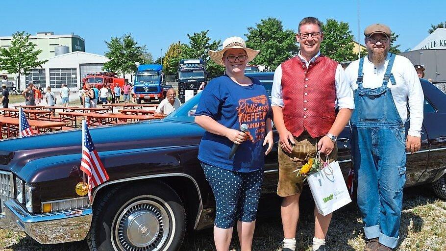 Petra Quast (links) hat das Treffen organisiert, Bürgermeister Helmut Fichtner (mitte) dankte ihr dafür. Petra Quast (links) hat das Treffen organisiert, Bürgermeister Helmut Fichtner (mitte) dankte ihr dafür.