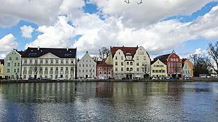 So pr&auml;sentiert sich das Isargestade aktuell. Die drei neuen Bauten sollen die H&auml;userzeile nach rechts abschlie&szlig;en.