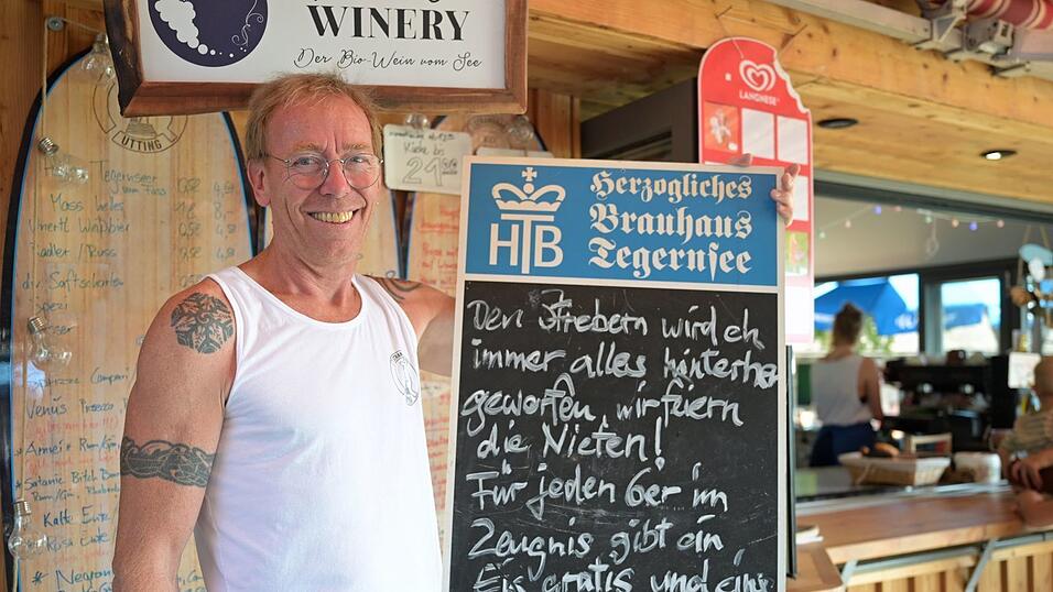 Er hat ein Herz für Sechserschüler: Strandbad-Betreiber Martin «Miene» Gruber. Er hat ein Herz für Sechserschüler: Strandbad-Betreiber Martin «Miene» Gruber.