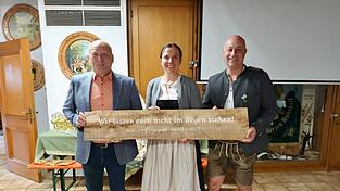 Ein Erinnerungsschild gab es f&uuml;r B&uuml;rgermeister Franz Aster.