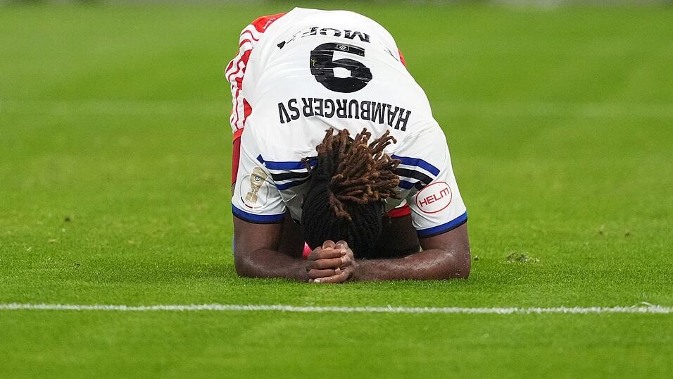 Agiert oft unglücklich: HSV-Stürmer Terem Moffi. Agiert oft unglücklich: HSV-Stürmer Terem Moffi.