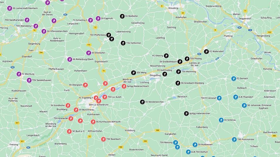 56 Vereine aus dem Fu&szlig;ballkreis Niederbayern West spielen k&uuml;nftig in vier Kreisklassen.