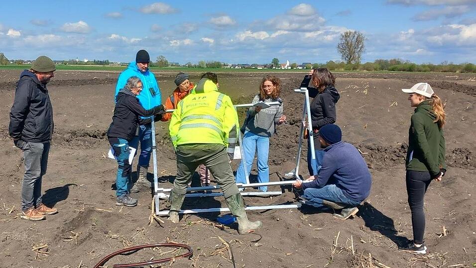 Mit vereinten Kr&auml;ften wurde, unter Anleitung von Sebastian Rall on der Artenschutzmanagement GmbH T&uuml;bingen, die Unterkonstruktion der Solarpaneele montiert.